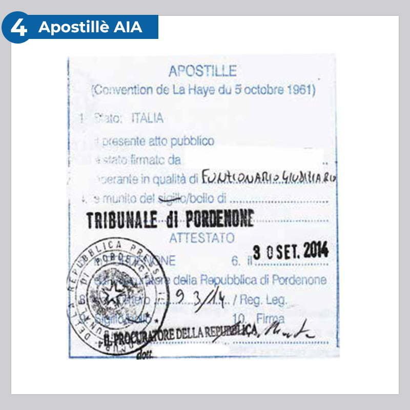 Apostillè AIA