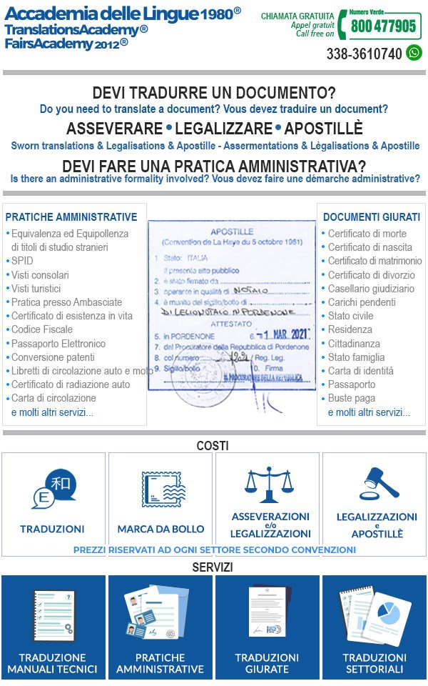 Pratiche Amministrative, documenti Giurati e Servizi